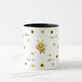 Cute Happy Bee Kids Mug Tasse (Zentrum)