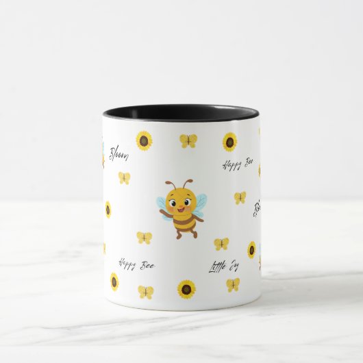 Cute Happy Bee Kids Mug Tasse (Zentrum)