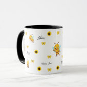 Cute Happy Bee Kids Mug Tasse (Vorderseite Links)