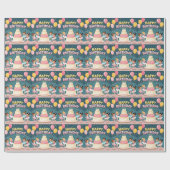 Cute Happy Birthday ballerina theme Geschenkpapier (Flach)