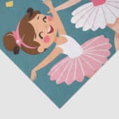 Cute Happy Birthday ballerina theme Seidenpapier (Ausschnitt)