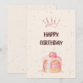 Cute Happy Birthday Card Einladung (Vorne/Hinten)
