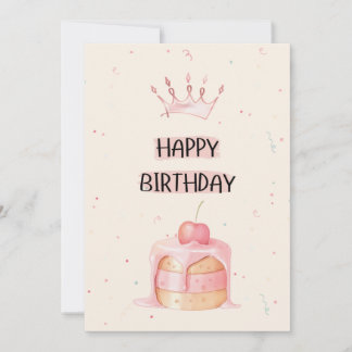 Cute Happy Birthday Card Einladung