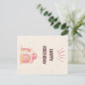 Cute Happy Birthday Card Postkarte (Stehend Vorderseite)