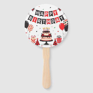 Cute Happy Birthday ladybug theme Fächer