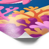 Cute Happy Birthday nautical dolphin Fotodruck (Ecke)