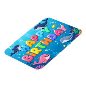Cute Happy Birthday nautical dolphin Magnet (Linke Seite)