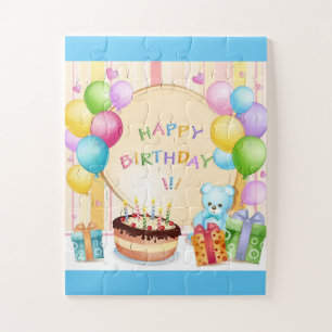 Cute happy birthday puzzle