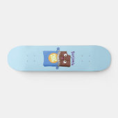 Cute happy chocolate candy bar cartoon character skateboard (Horizontal)