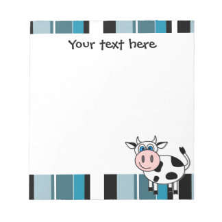 Cute Happy Cow Notizblock