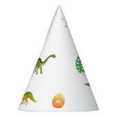 Cute Happy Dinosaur Birthday Party Paper Partyhütchen (Links)