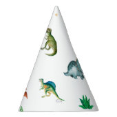 Cute Happy Dinosaur Birthday Party Paper Partyhütchen (Rechts)