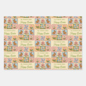 Cute Happy Easter Bunny Quilt Pattern  Geschenkpapier Set (Vorderseite 3)