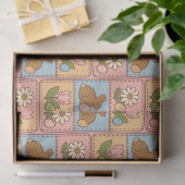 Cute Happy Easter Bunny Quilt Pattern Seidenpapier (Geschenk)