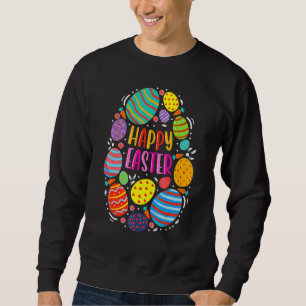 Cute Happy Easter For Teen Girls Boys Easter Color Sweatshirt