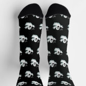 Cute Happy Ghost Black Socken (Oben)