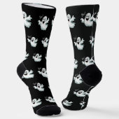 Cute Happy Ghost Black Socken (Gewinkelt)