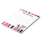 Cute Happy Girl Notizblock (Rotiert)