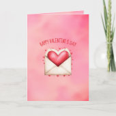 Cute Happy Heart Day Valentine's Day Card Karte (Vorderseite)