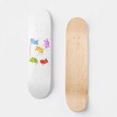 Cute happy jellybeans jumping cartoon illustration skateboard (Vorderseite)