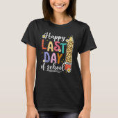 Cute Happy Last Day Of school Teacher Kids Groovy T-Shirt (Vorderseite)