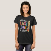 Cute Happy Last Day Of school Teacher Kids Groovy T-Shirt (Vorne ganz)