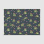 Cute Happy Love Frogs Tissue Paper Seidenpapier (Vorderseite)