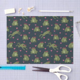 Cute Happy Love Frogs Tissue Paper Seidenpapier
