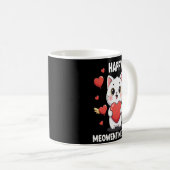 Cute Happy Meowentine’s Day Coffee Mug for Cat Lov Kaffeetasse (VorderseiteRechts)