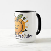 Cute Happy Orange Fruit Character 🍊 Tasse (VorderseiteRechts)
