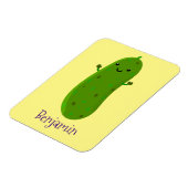 Cute happy pickle cartoon illustration magnet (Linke Seite)