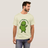 Cute Happy Pickle Kawaii Cartoon - Personalizable T-Shirt (Vorne ganz)