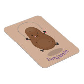 Cute happy potato jumping rope cartoon magnet (Rechte Seite)