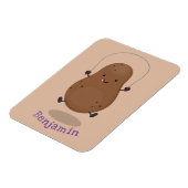 Cute happy potato jumping rope cartoon magnet (Linke Seite)