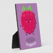 Cute happy raspberry cartoon illustration fotoplatte (Seite)