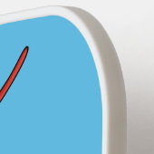 Cute happy red ant cartoon pickleball schläger (Linke Seite)