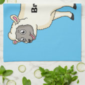 Cute happy sheep cartoon illustration geschirrtuch (Gefaltet)