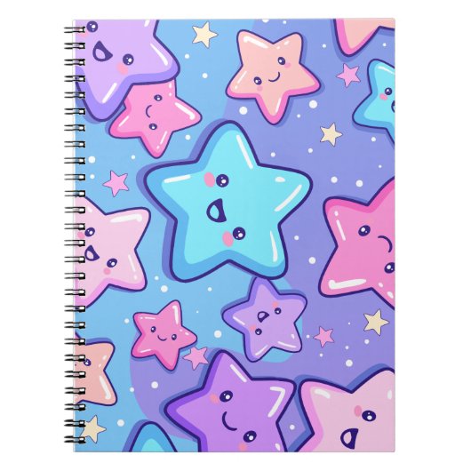 Cute Happy Stars  Notizblock (Vorderseite)