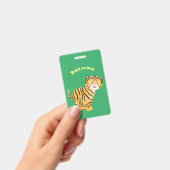 Cute happy tiger cub cartoon ausweis (Handheld)