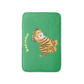 Cute happy tiger cub cartoon badematte (Vorderseite Vertikal)