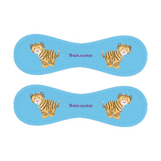 Cute happy tiger cub cartoon baseball (Paneele)