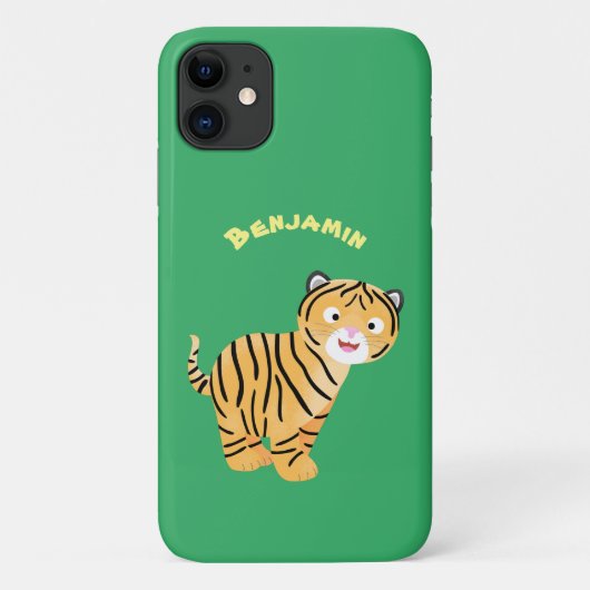 Cute happy tiger cub cartoon Case-Mate iPhone hülle (Rückseite)