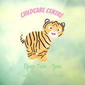 Cute happy tiger cub cartoon fensteraufkleber (Blatt 3)