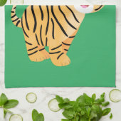 Cute happy tiger cub cartoon geschirrtuch (Gefaltet)