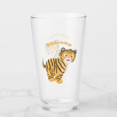 Cute happy tiger cub cartoon glas (Rückseite)