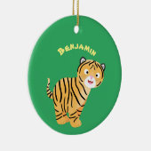 Cute happy tiger cub cartoon keramik ornament (Rechts)