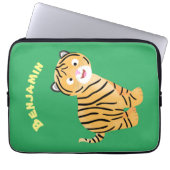 Cute happy tiger cub cartoon laptopschutzhülle (Vorderseite)