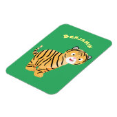 Cute happy tiger cub cartoon magnet (Linke Seite)