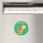 Cute happy tiger cub cartoon magnet (In Situ (Geschirrspüler))