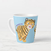 Cute happy tiger cub cartoon milchtasse (Linke Ecke)
